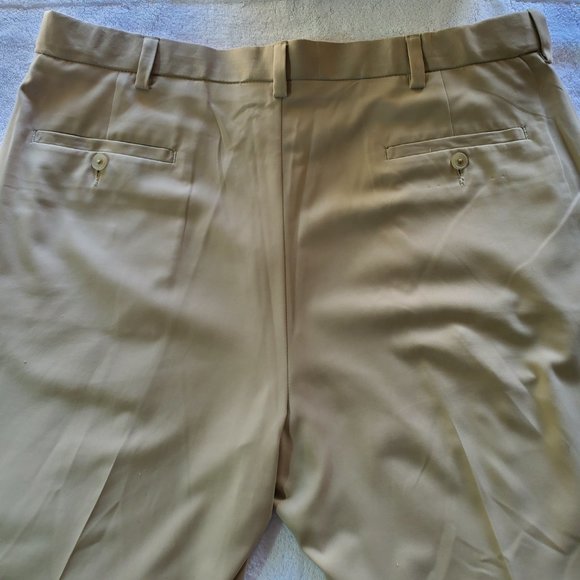 HAGGAR Khaki Classic Fit Dress Pants, 36W X 34L - Picture 2 of 6